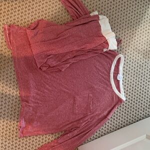 Striped Red and White Women's Sweater